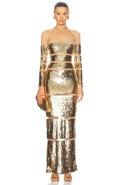 retrofete gold strapless dress Luxury Rhinestone Spandex Mermaid Prom Dress