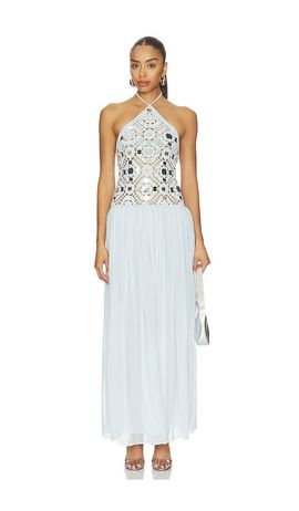 white christmas dresses Crystal Sequin Crochet Dress – Retrofete