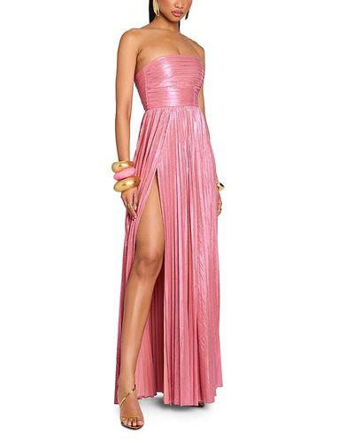 Retrofete Retrofete Sevyn Pleated Side Slit Maxi Dress
