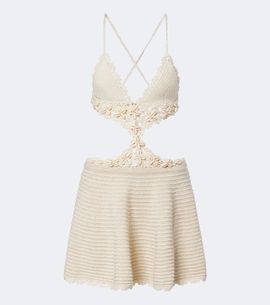 Retrofete RetrofÃªte Aisola cotton-blend crochet minidress