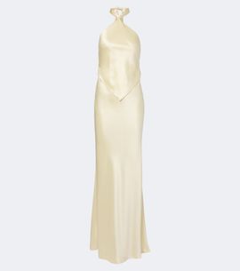 Retrofete Retrofête Ester halterneck satin gown