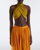 Retrofete Retrofête Fable halterneck chiffon crop top - 3