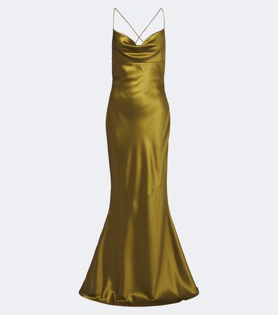 Retrofete Retrofête Lukka draped open-back satin gown