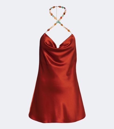 Retrofete Retrofête Marvel beaded satin minidress