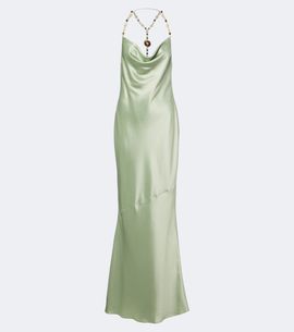 Retrofete Retrofête Odalis beaded draped maxi dress