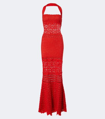 Retrofete RetrofÃªte Peggie crochet cotton-blend maxi dress