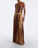 Retrofete Retrofête Sabba plissé lamé gown - 2