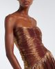 Retrofete Retrofête Sabba plissé lamé gown - 3