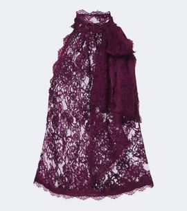 Retrofete Retrofête Sigma sheer tie-neck lace top