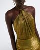 Retrofete Retrofête Thalia plissé halterneck gown - 3