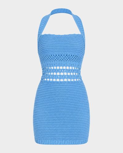 Retrofete Ronni Metallic Crochet Mini Dress