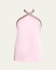 Retrofete Sabry Jeweled Halter Mini Dress - 1
