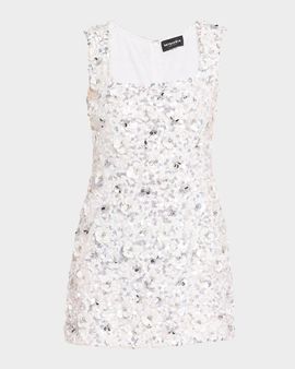 Retrofete Sadlyn Floral Sequined Mini Dress
