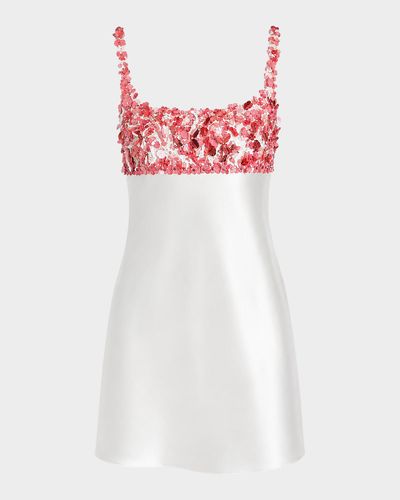 Retrofete Winifred Embellished Satin A-Line Mini Dress