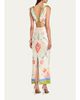 Retrofête Carlotte Seashell-Print Silk Satin Midi Dress - 3