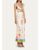 Retrofête Carlotte Seashell-Print Silk Satin Midi Dress - 4