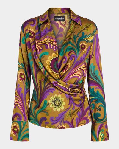 Retrofête Kourt Paisley Wrap Blouse