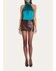 Retrofête Martina Satin Halter Top - 2