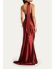 Retrofête Melly Satin Lace-Trim Scarf Gown - 3