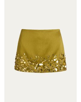 Retrofête Quilly Embellished Mini Skirt