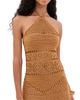 Retrofête Retrofête Florentina Crochet Dress Metallic Rust - 1