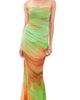 Retrofête Retrofête Isadore Mesh Maxi Dress Pera Brushstroke - 1