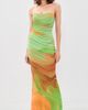 Retrofête Retrofête Isadore Mesh Maxi Dress Pera Brushstroke - 2