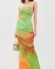 Retrofête Retrofête Isadore Mesh Maxi Dress Pera Brushstroke - 5