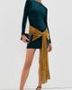 Retrofête Retrofête Jackson Velvet Dress Sarcelle/Ochre - 5