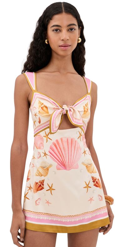 Retrofête Retrofête Margarie Dress Ochre Shell Foulard