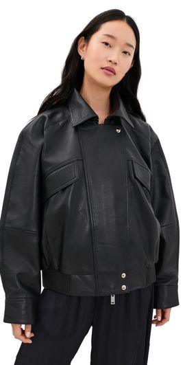 Retrofête Retrofête Sylvana Leather Jacket Black