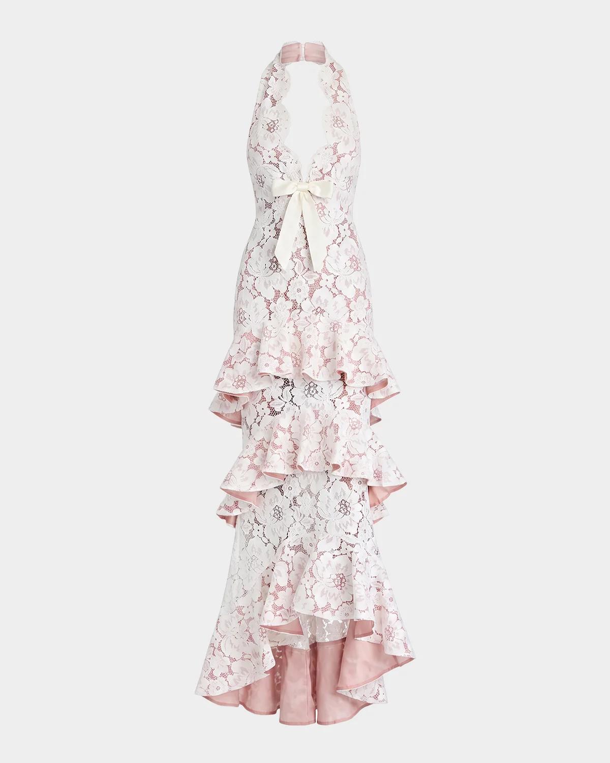 Retrofête Senara Lace Halter Dress