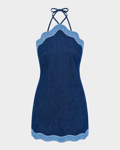 Retrofête Tasia Denim Halter Dress
