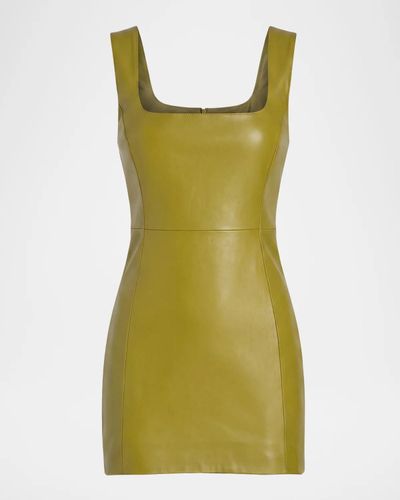 Retrofête Tilde Leather Mini Dress
