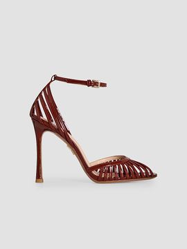 Retrofête Women's Analu Python-Embossed Leather Heel Sandals
