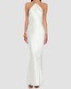 Retrofête Women's Anat Satin Beaded Halter Dress - 6