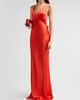Retrofête Women's Arianell Plunging Satin Maxi Dress - 4