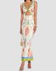 Retrofête Women's Carlotte Seashell-Print Silk Satin Midi Dress - 2