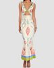 Retrofête Women's Carlotte Seashell-Print Silk Satin Midi Dress - 4
