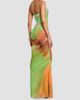 Retrofête Women's Isadore Abstract Print Mesh Trumpet Maxi Dress - 3
