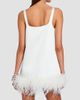 Retrofête Women's Ragna Feather-Trim Mini Dress - 3