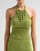 Retrofête Women's Roseline Metallic Crochet Halter Dress - 5