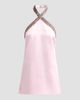 Retrofête Women's Sabry Embellished Mini Halter Dress - 1