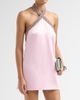 Retrofête Women's Sabry Embellished Mini Halter Dress - 4