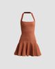 Retrofête Women's Serenna Metallic Knit Halterneck Mini Dress - 1