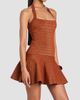 Retrofête Women's Serenna Metallic Knit Halterneck Mini Dress - 6