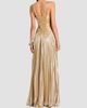 Retrofête Women's Solace Metallic V-Neck Cut-Out Gown - 3