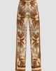 Retrofête Women's Sunny Printed Satin Wide-Leg Pants - 6