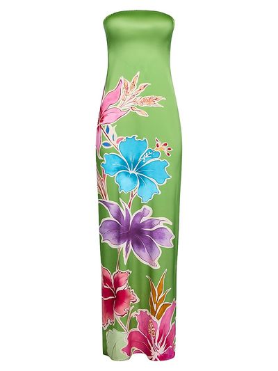 Retrofête Women's Vivi Printed Strapless Maxi Dress