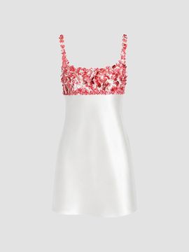 Retrofête Women's Winifred Embroidered Satin Mini Dress